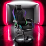Silla gamer con luces LED