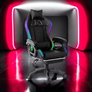 Silla gamer con luces LED