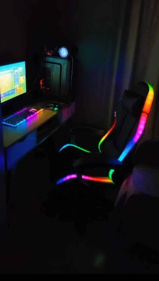 Silla gamer con luces LED