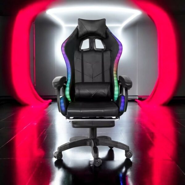 Silla gamer con luces LED