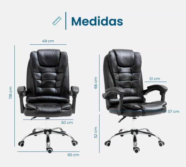 Silla de oficina ergonómica con masajes