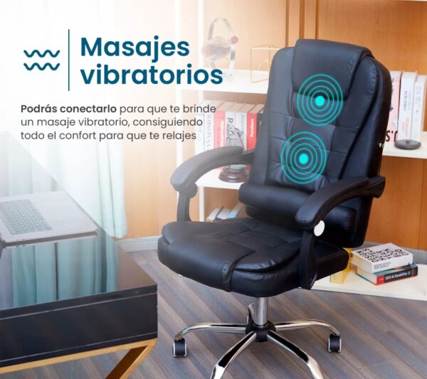Silla de oficina ergonómica con masajes