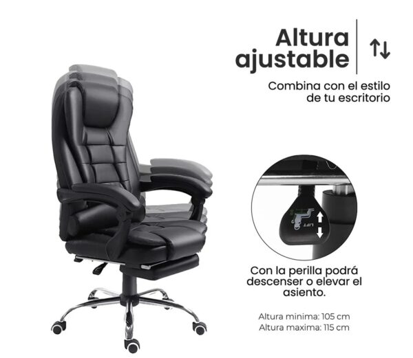 Silla de oficina ergonómica con masajes